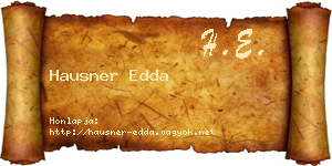 Hausner Edda névjegykártya